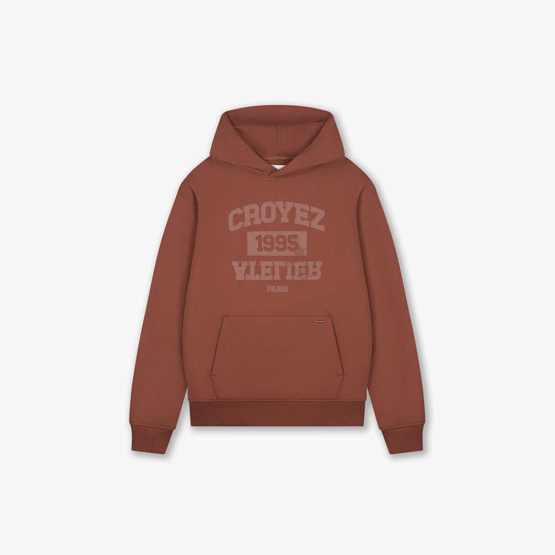 Croyez Heavyweight College Hoodie | Melted Red