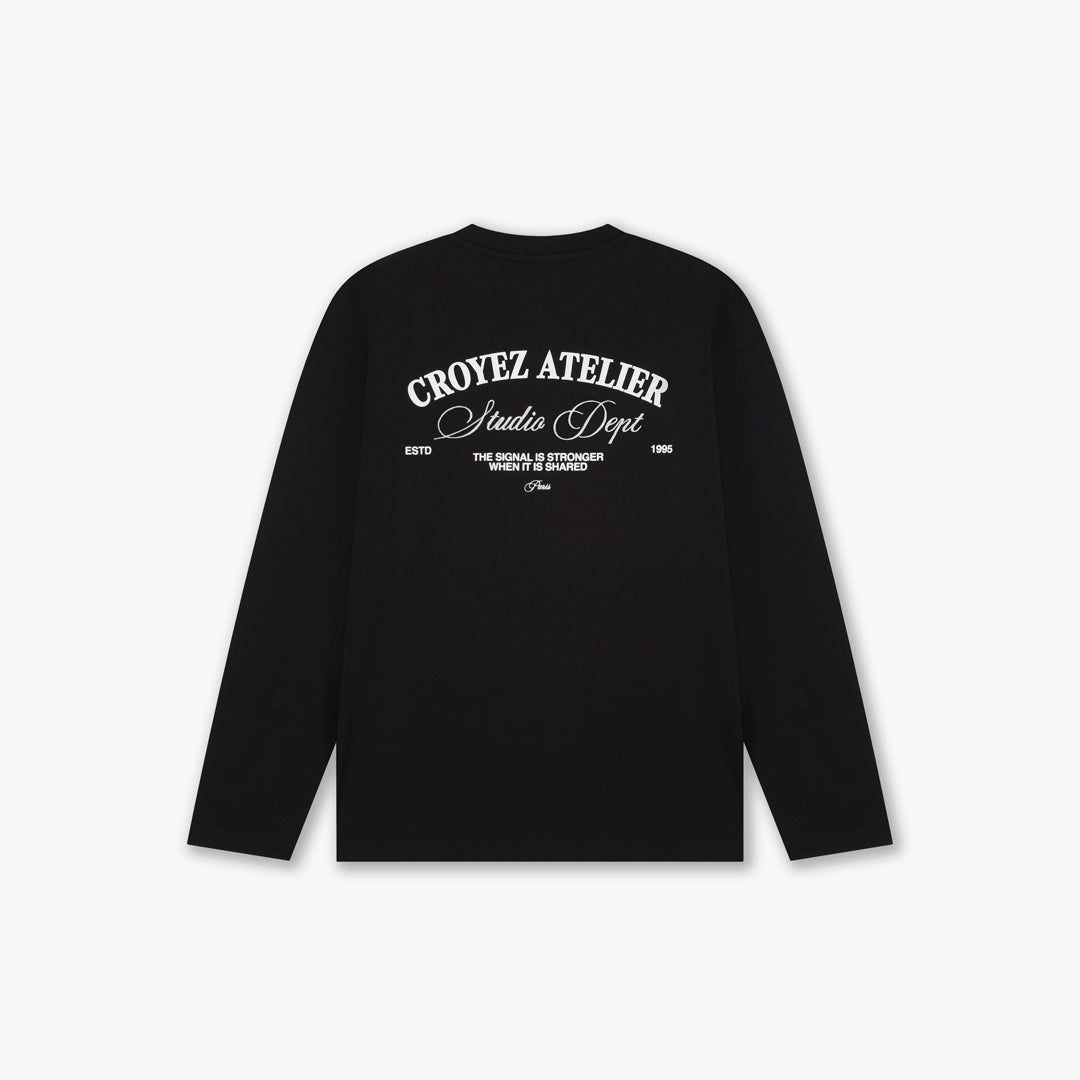 Croyez Studio Dept Longsleeve T-Shirt | Black