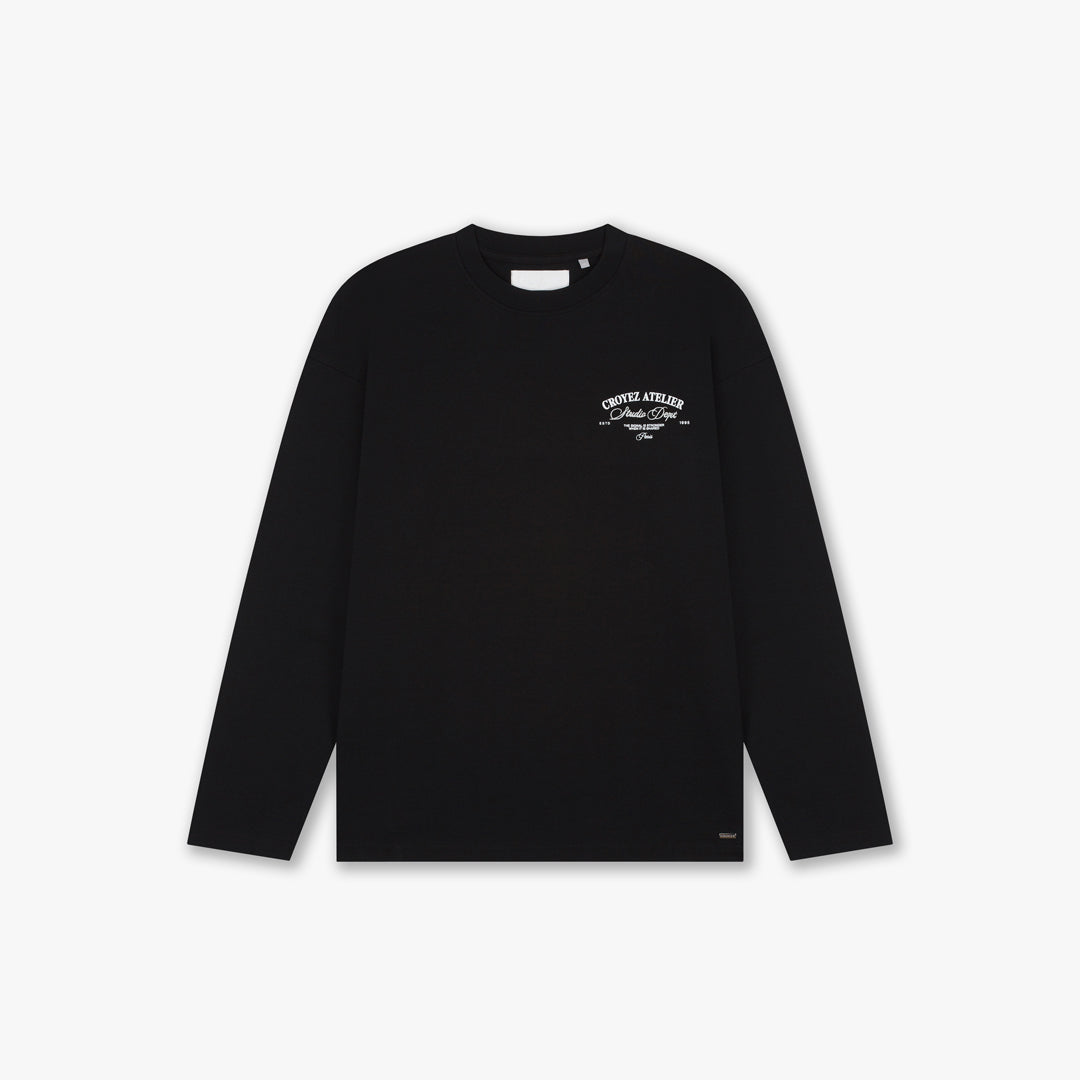 Croyez Studio Dept Longsleeve T-Shirt | Black