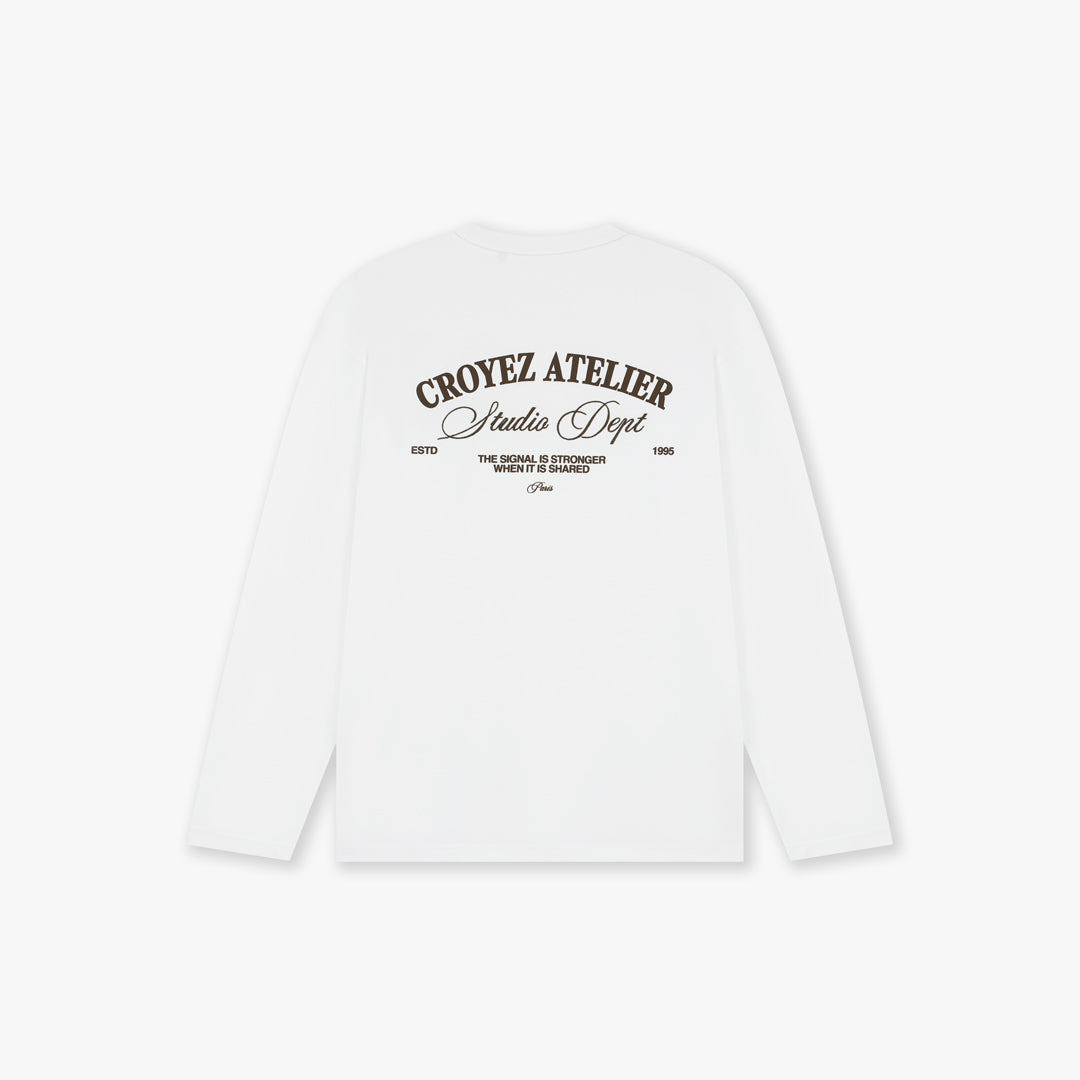 Croyez Studio Dept Longsleeve T-Shirt | White