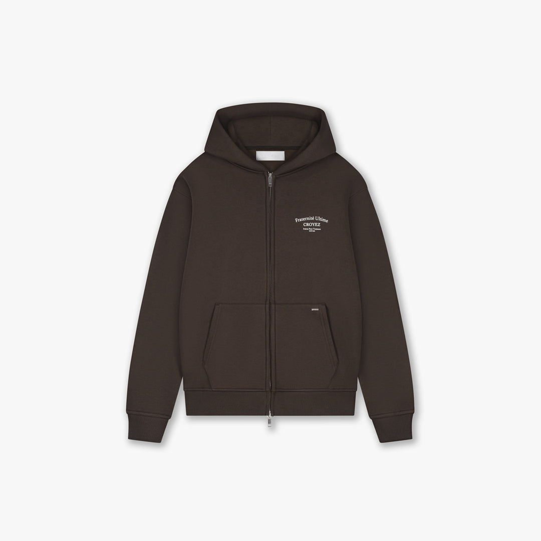 CRD10999001_Dark_Brown_Croyez_Fraternite_Ultime_Zip_Hoodie_Front_19263e28-41ca-4133-ab37-23bd7956dffd.jpg