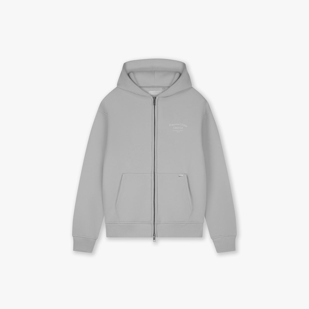  Croyez Fraternité Ultime Zip Hoodie | Light Grey