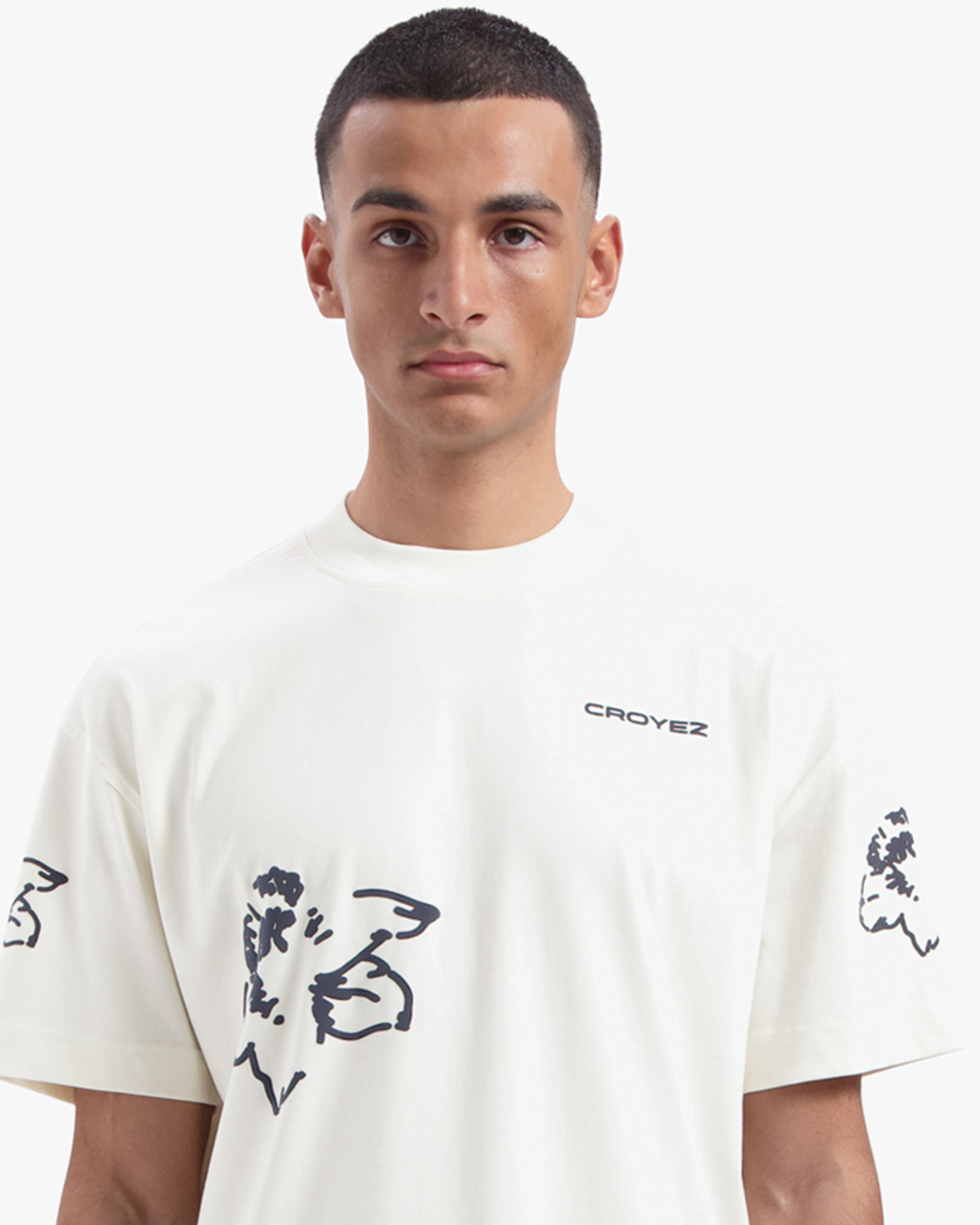 CROYEZ INITIAL FLOWER T-SHIRT | OFF-WHITE