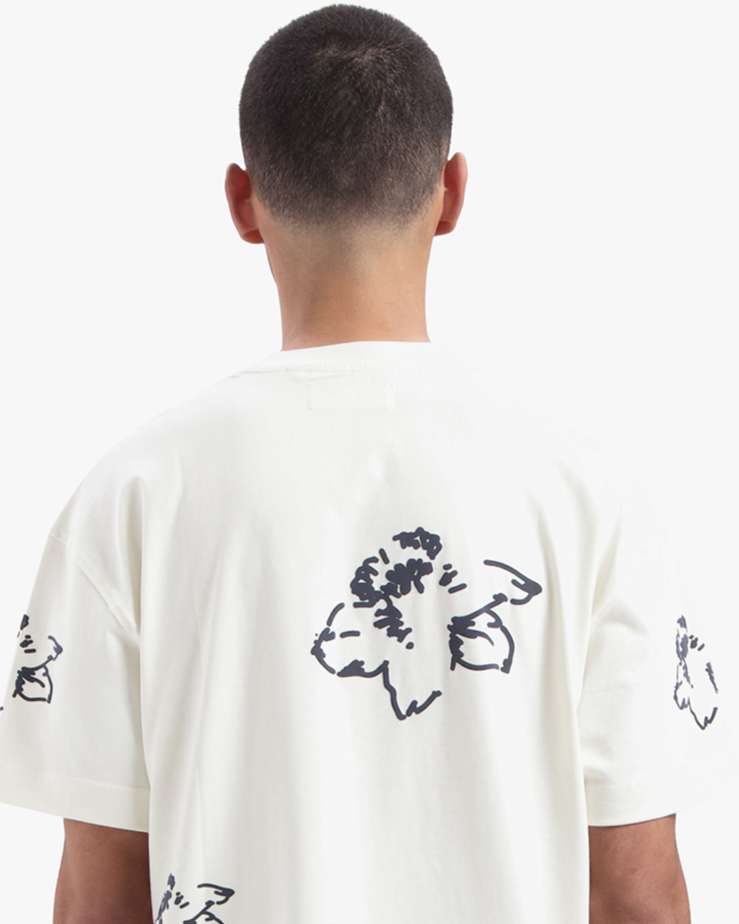 CROYEZ INITIAL FLOWER T-SHIRT | OFF-WHITE