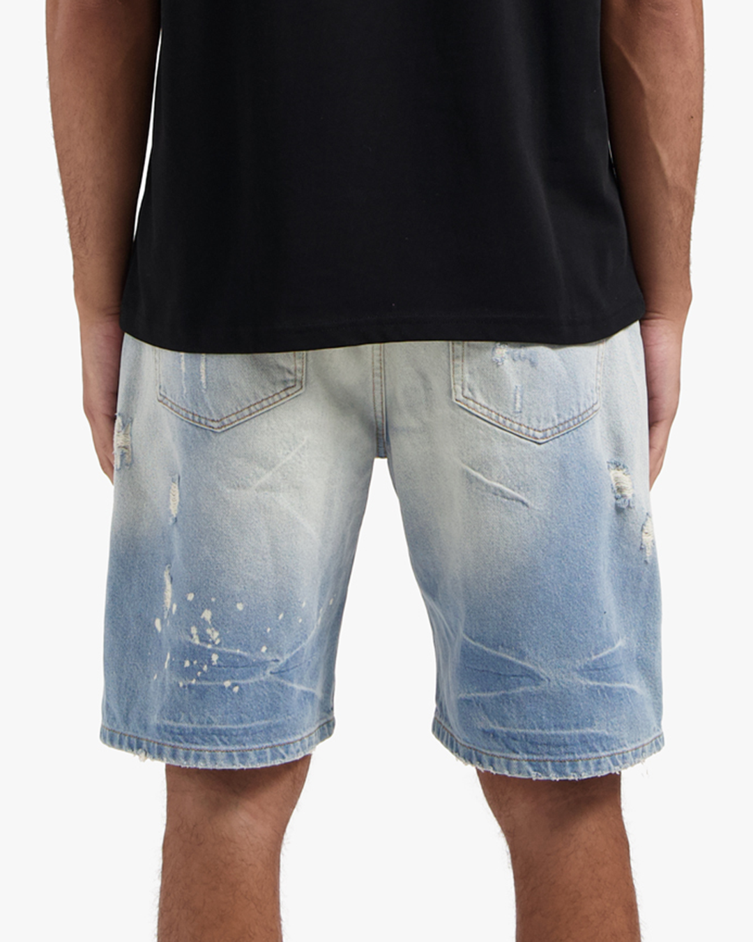 CROYEZ CD2 WASHED DENIM SHORTS | LIGHT BLUE