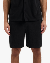 CROYEZ FRATERNITÉ TOWELLING SHORTS | BLACK