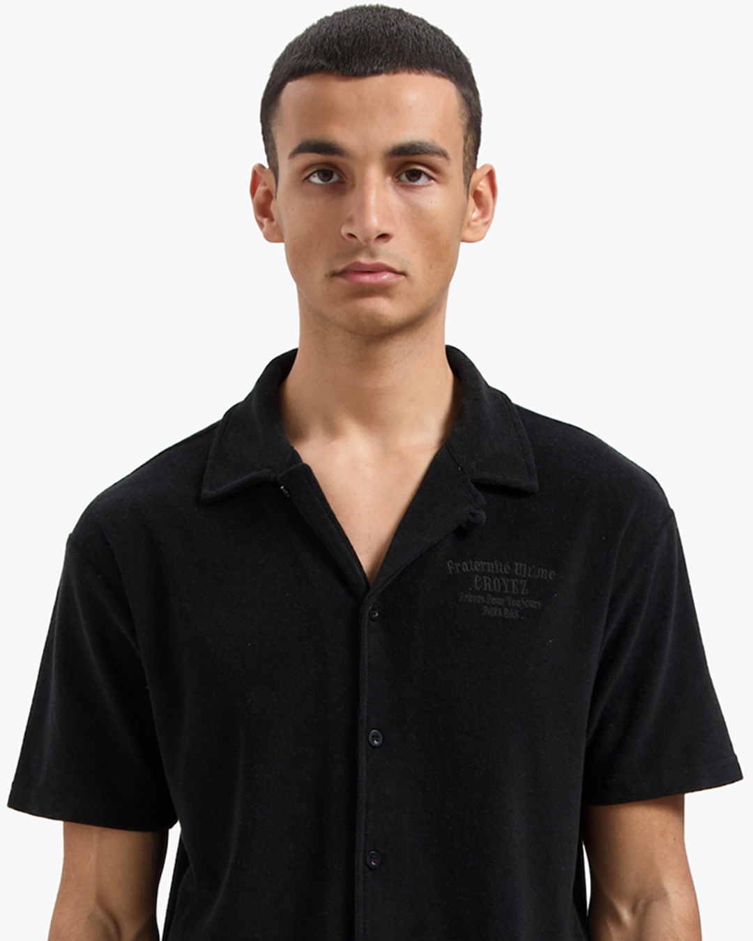 CROYEZ FRATERNITÉ TOWELLING SHIRT | BLACK