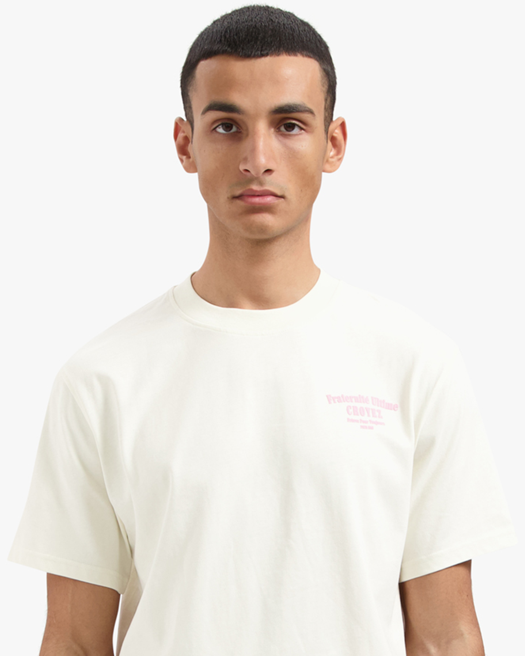 CROYEZ FRATERNITÉ T-SHIRT | OFF-WHITE/PINK
