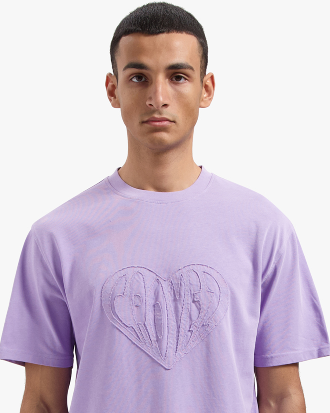 CROYEZ CUT OUT HEART T-SHIRT | LILAC