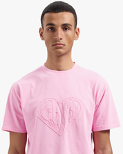 CROYEZ CUT OUT HEART T-SHIRT | PINK