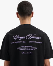 CROYEZ SHOWROOM T-SHIRT | BLACK/LILAC
