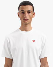 CROYEZ FELT HEART T-SHIRT | WHITE/RED