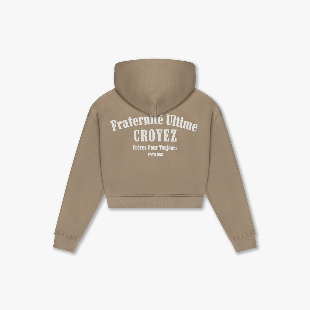 CROYEZ WOMEN FRATERNITÉ ZIP HOODIE | SAND