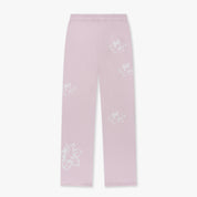 CROYEZ WOMEN FLOWER STRAIGHT LEG SWEATPANTS | PINK