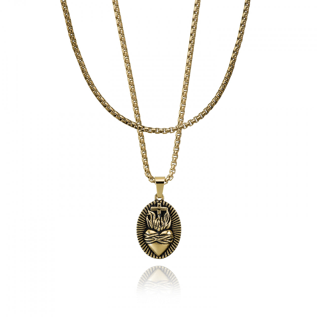 CROYEZ BOX SACRED HEART LAYERUP - GOLD