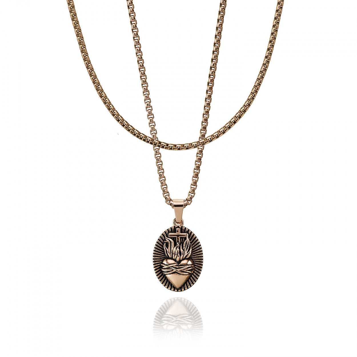 CROYEZ BOX SACRED HEART LAYERUP - ROSE GOLD