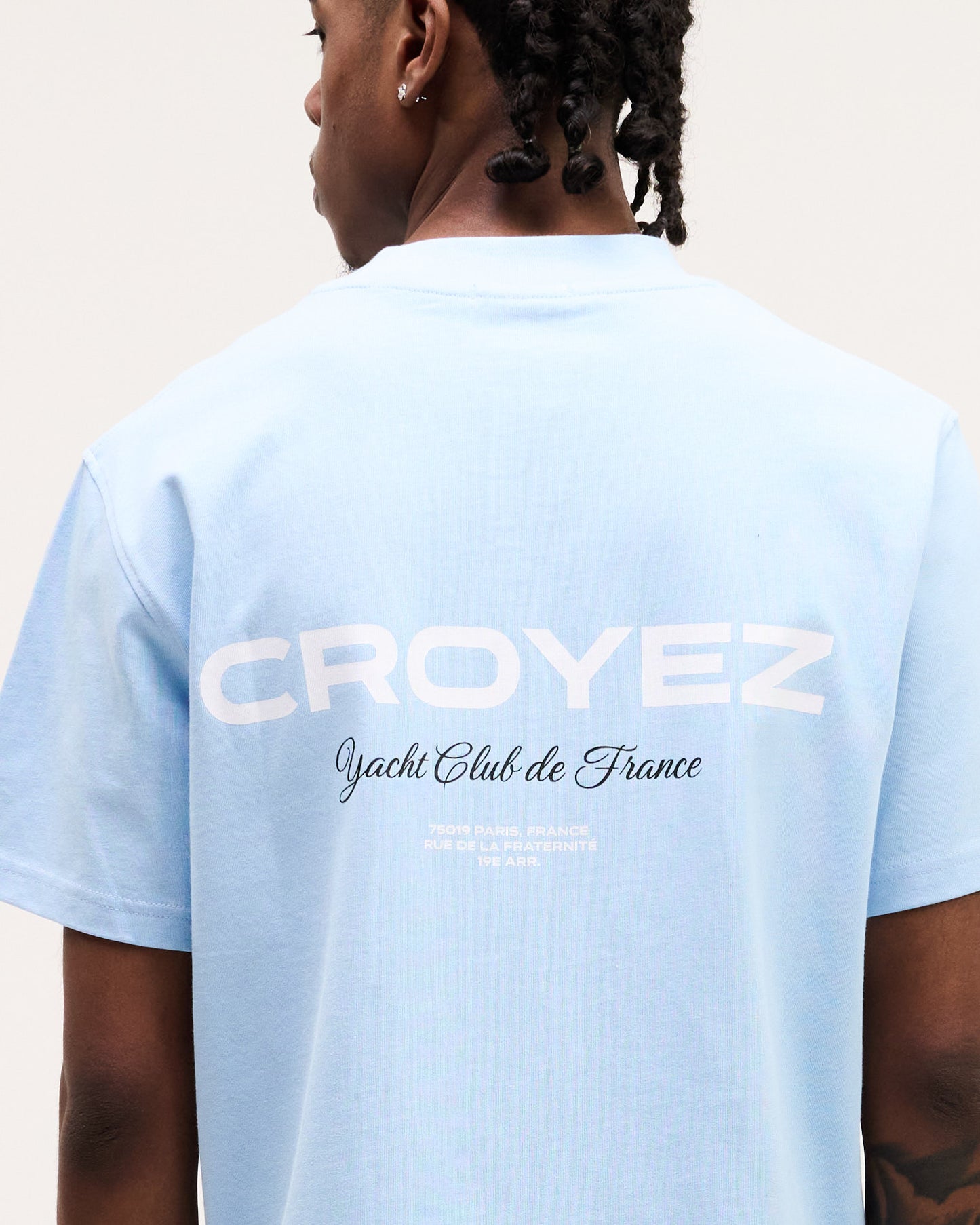 CROYEZ YACHT CLUB T-SHIRT - LIGHT BLUE/WHITE