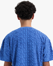 CROYEZ MONOGRAM TOWELLING T-SHIRT | COBALT BLUE