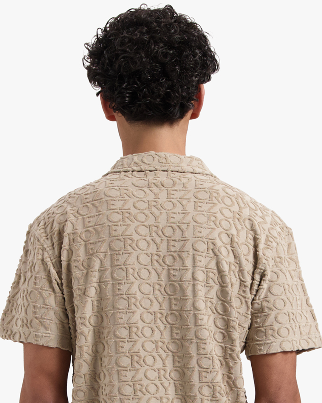 CROYEZ MONOGRAM TOWELLING SHIRT | STONE