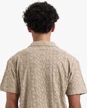 CROYEZ MONOGRAM TOWELLING SHIRT | STONE