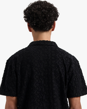 CROYEZ MONOGRAM TOWELLING SHIRT | BLACK