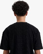 CROYEZ MONOGRAM TOWELLING T-SHIRT | BLACK