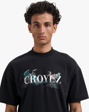CROYEZ BLUE HERON T-SHIRT | VINTAGE BLACK