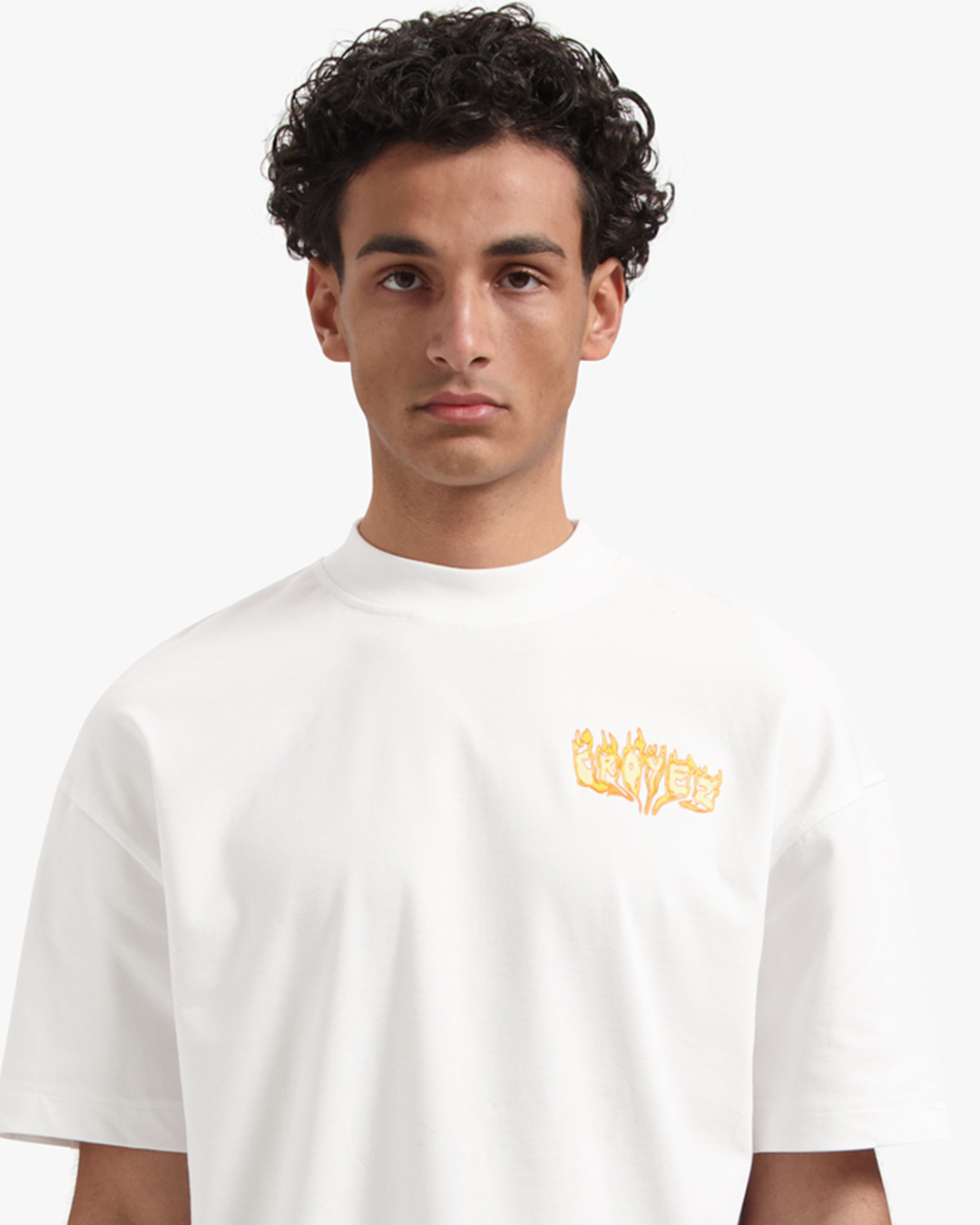 CROYEZ FLAMING LOGO T-SHIRT | WHITE