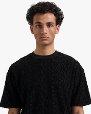 CROYEZ MONOGRAM TOWELLING T-SHIRT | BLACK