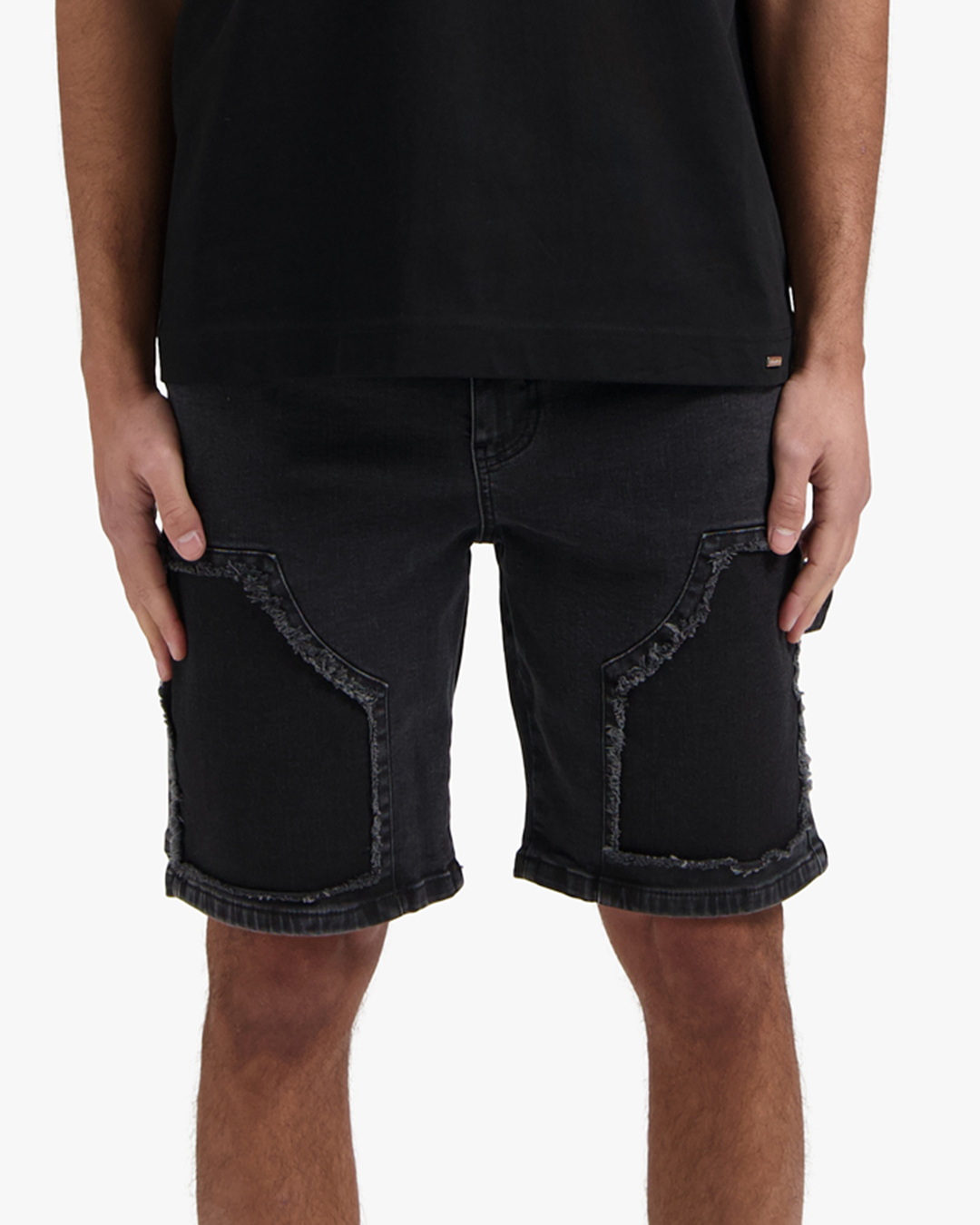 CROYEZ CD1 CARPENTER DENIM SHORTS | BLACK