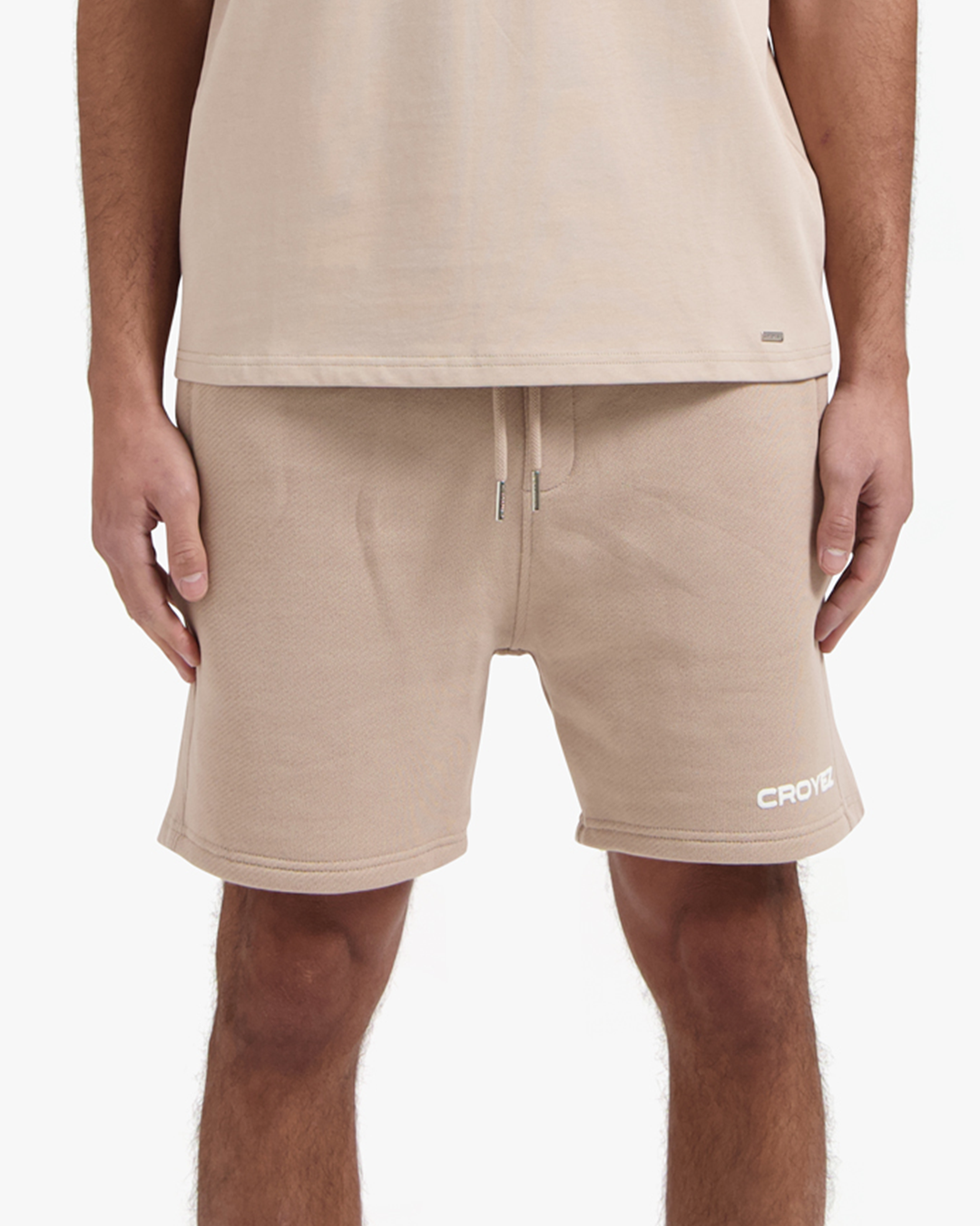 CROYEZ HEAVYWEIGHT LOGO SHORTS | STONE