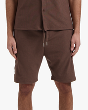 CROYEZ RIBBED SHORTS | BROWN