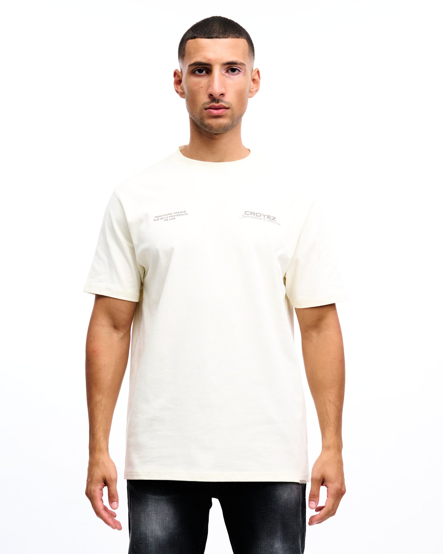 CROYEZ COLLECTION T-SHIRT - VINTAGE WHITE/BROWN