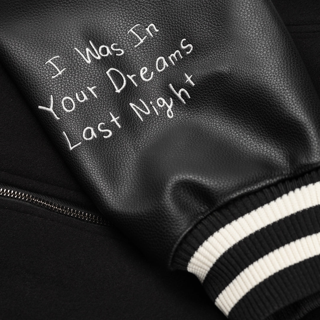 Croyez Artwork Varsity Jacket | Black