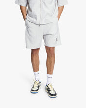 Croyez Crinkle Patch Shorts | Light Grey