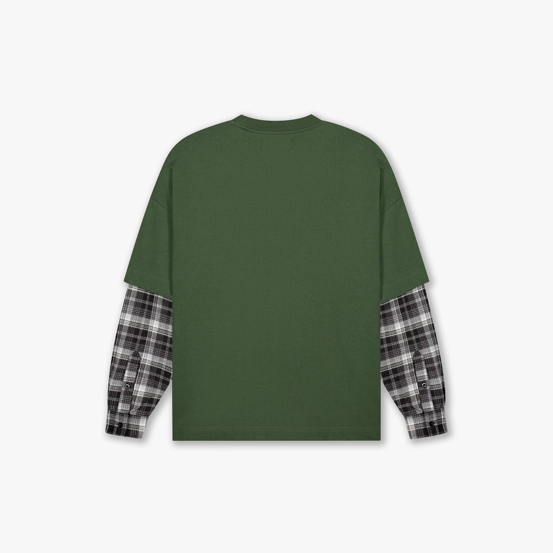 Croyez Layered Race T-Shirt | Forest Green
