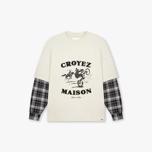 Croyez Layered Race T-Shirt | Light Beige