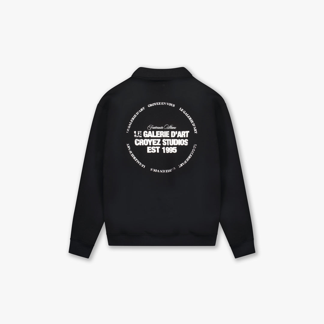 Croyez Le Galerie D'Art Half-Zip Sweater | Black