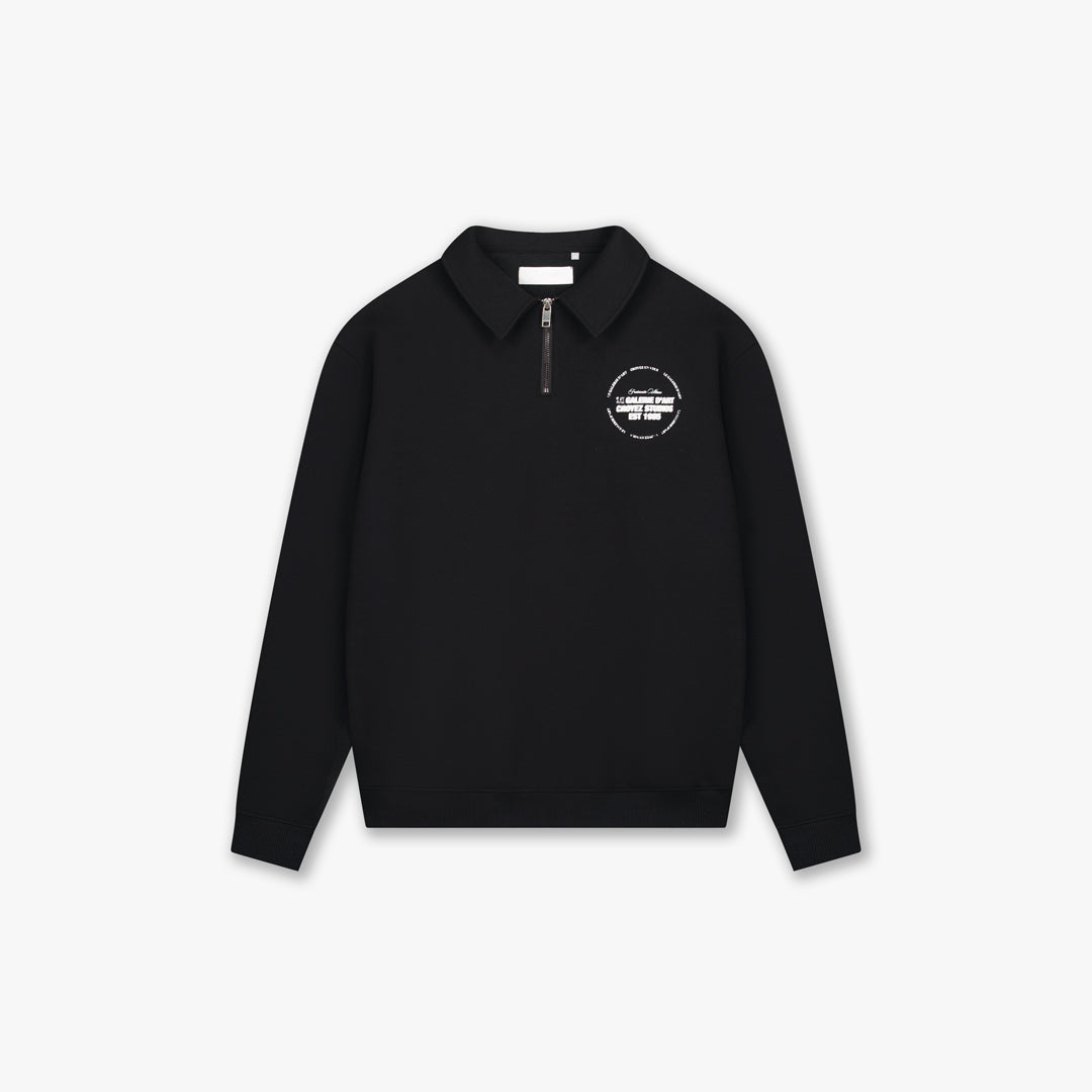  Croyez Le Galerie D'Art Half-Zip Sweater | Black