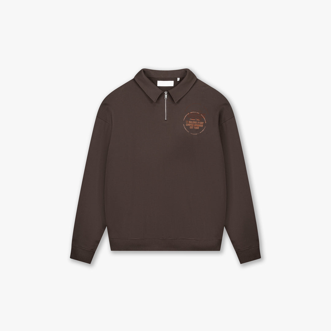 Croyez_Le_Galerie_D_Art_Half-Zip_Sweater-CRB45026011-Brown_Front.jpg