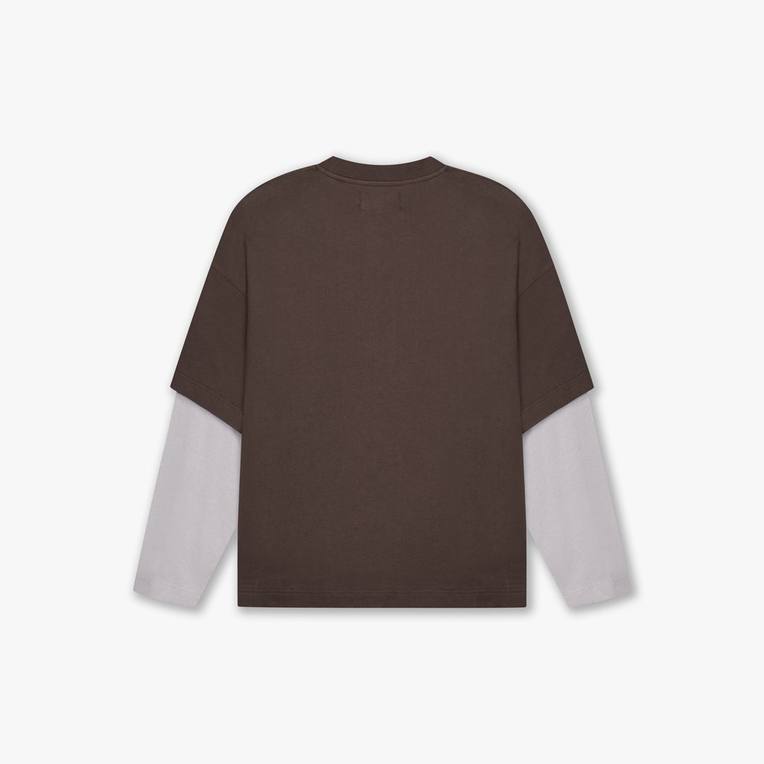 Croyez Montagne Double Sleeve Shirt | Brown
