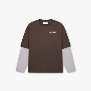 Croyez Montagne Double Sleeve Shirt | Brown