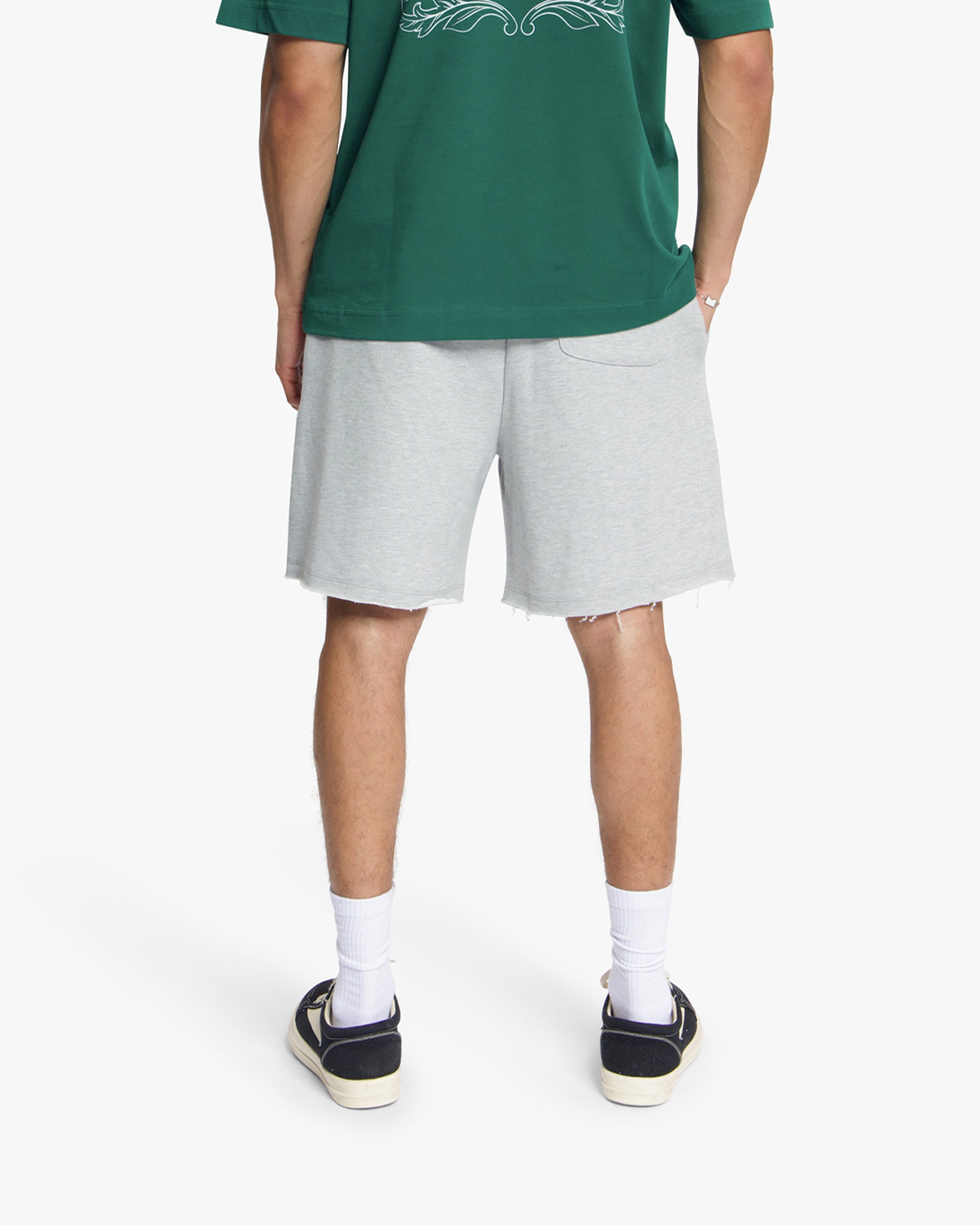 Croyez Relaxed Paris Shorts | Gray Melange