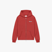 Croyez Etiquette Zip Hoodie | Red
