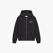 Croyez Etiquette Zip Hoodie | Vintage Black