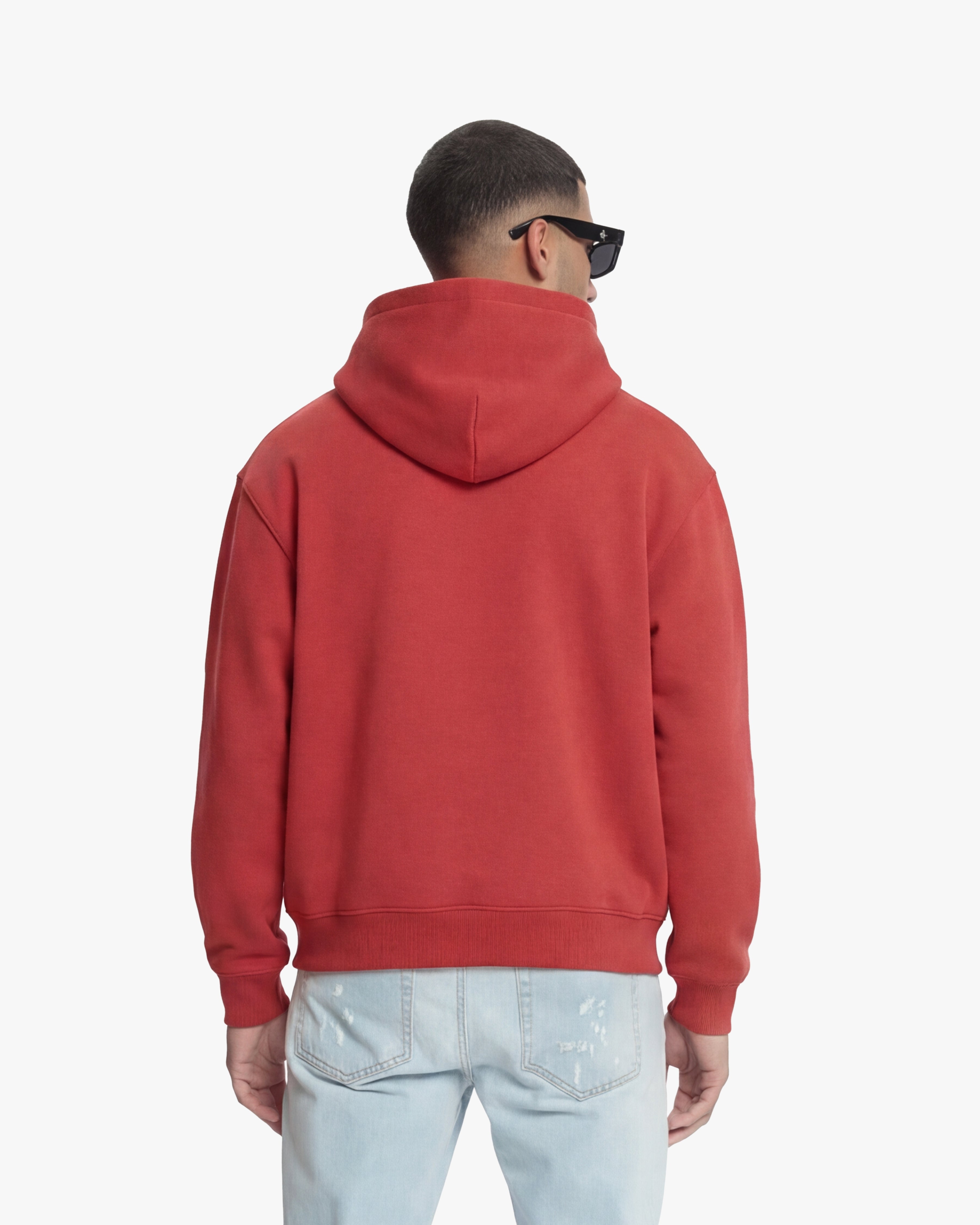 Croyez Etiquette Zip Hoodie | Red
