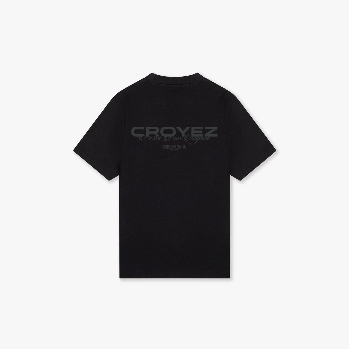 CROYEZ FRÈRES T-SHIRT - BLACK/BLACK