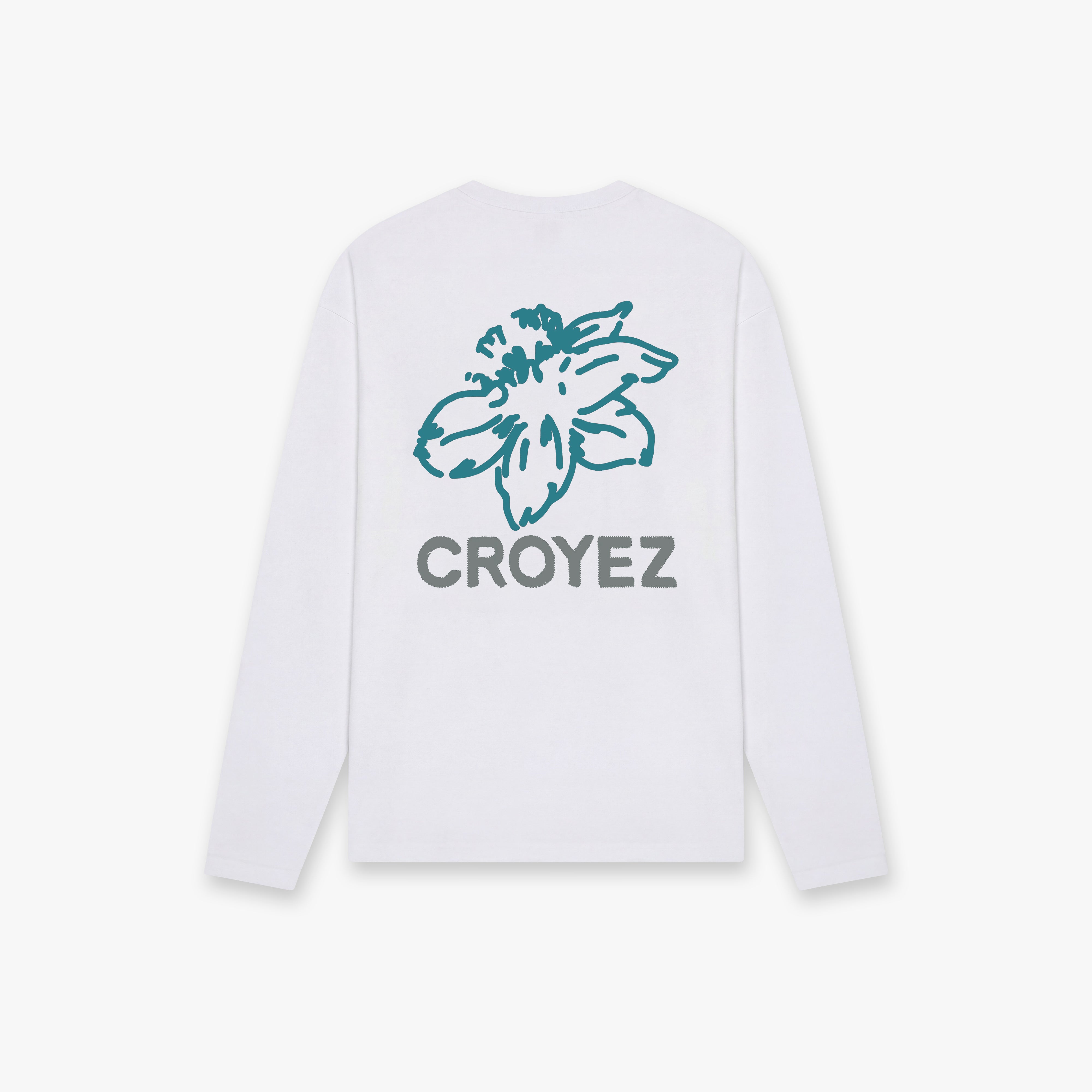 Croyez Gardener Longsleeve | White/Tiffany Blue