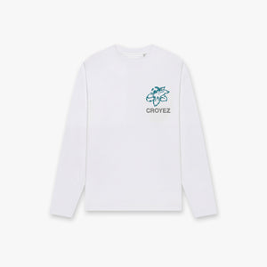 Croyez Gardener Longsleeve | White/Tiffany Blue