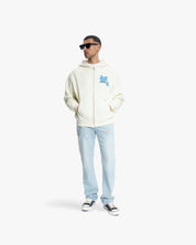 Croyez Botanique Zip Hoodie | Off-White/Tiffany Blue